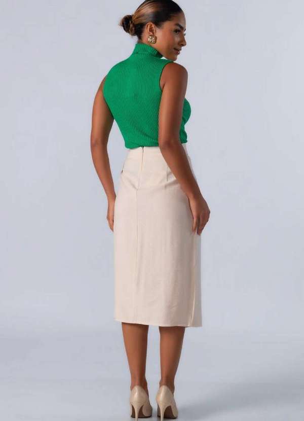 Lamis - Blusa Gola Alta Manga Cavada Verde 4