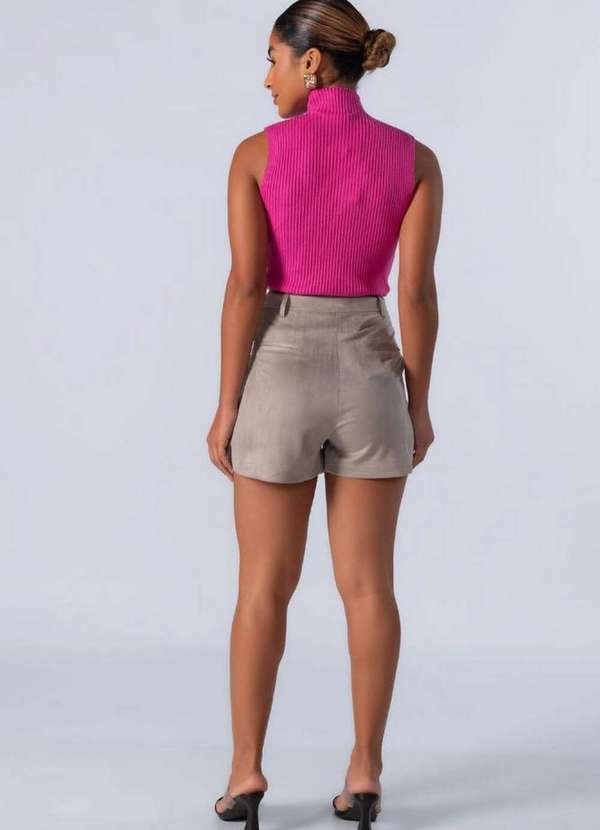 Lamis - Blusa Gola Alta Manga Cavada Pink 4
