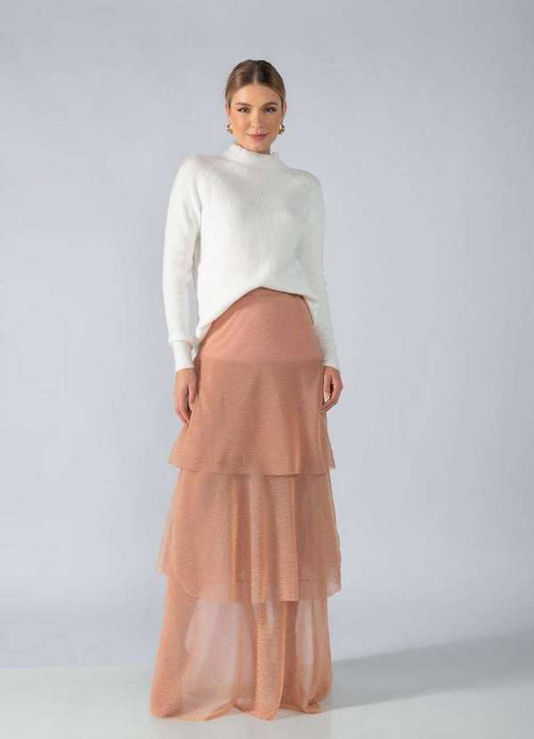 Lamis - Blusa Lã Cacharrel Canelada Creme