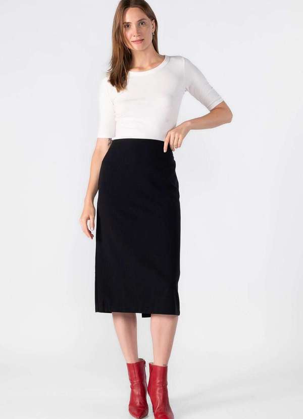 Lamis - Blusa Malha Basica Manga 3/4 Branco 2