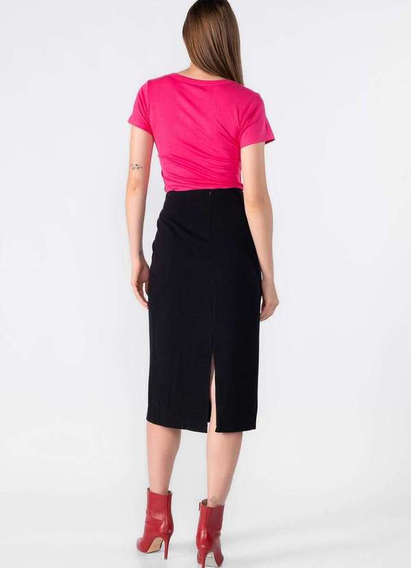 Lamis - Blusa Malha Gola V Rosa 4