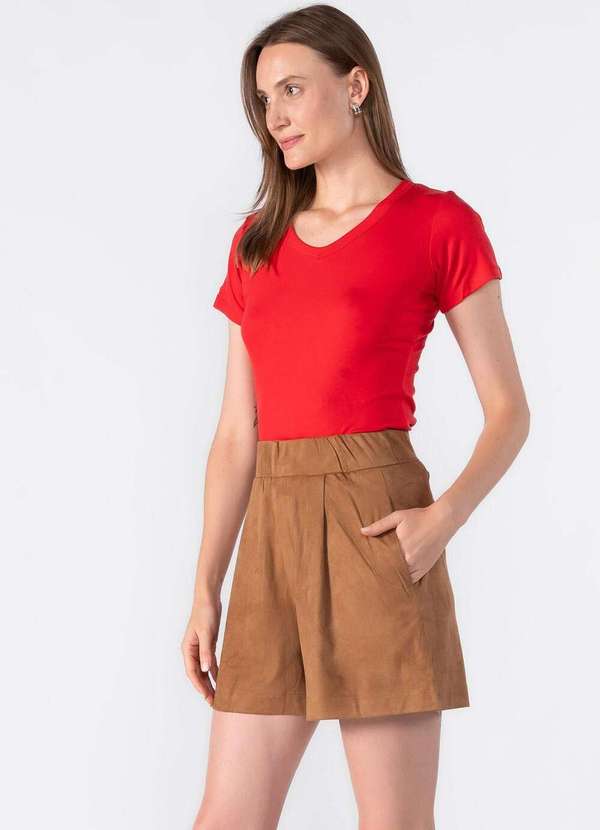 Lamis - Blusa Malha Gola V Vermelho 3
