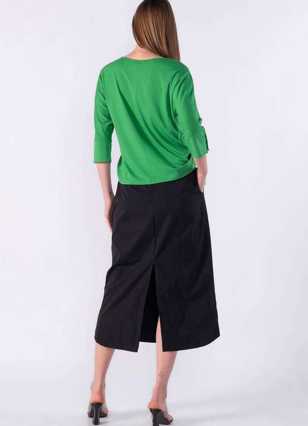 Lamis - Blusa Malha Manga Morcego Verde 4