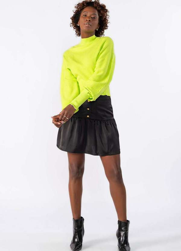 Lamis - Blusa Manga Longa Bufante Verde 2