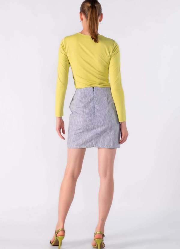 Lamis - Blusa Manga Longa com Recorte Verde 4