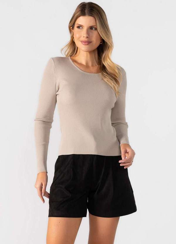 Lamis - Blusa Manga Longa Bege 3