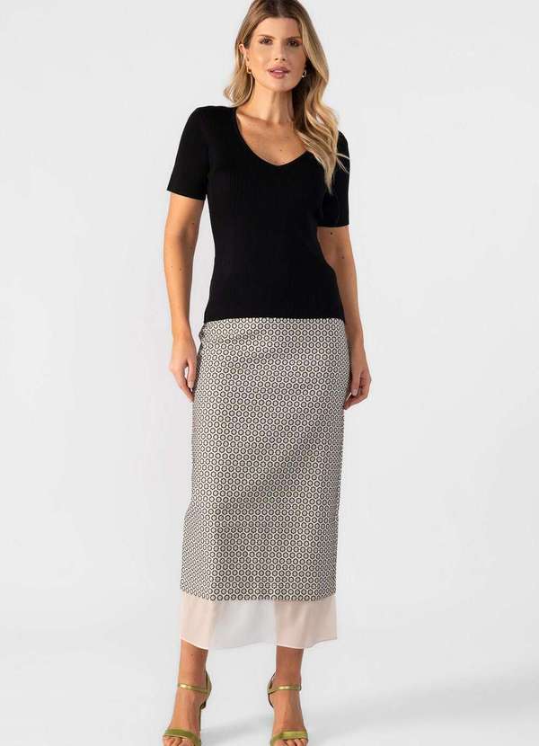 Lamis - Blusa Modal Decote V Preto 2