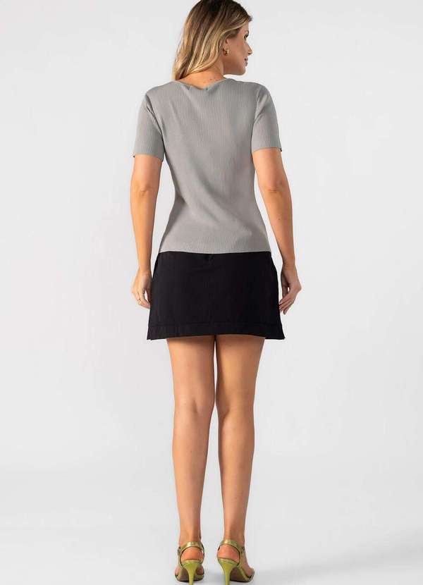 Lamis - Blusa Modal Decote V Cinza 3