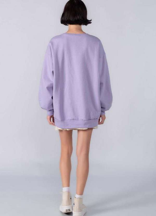 Lamis - Blusa Moletom Oversized Lilas 4