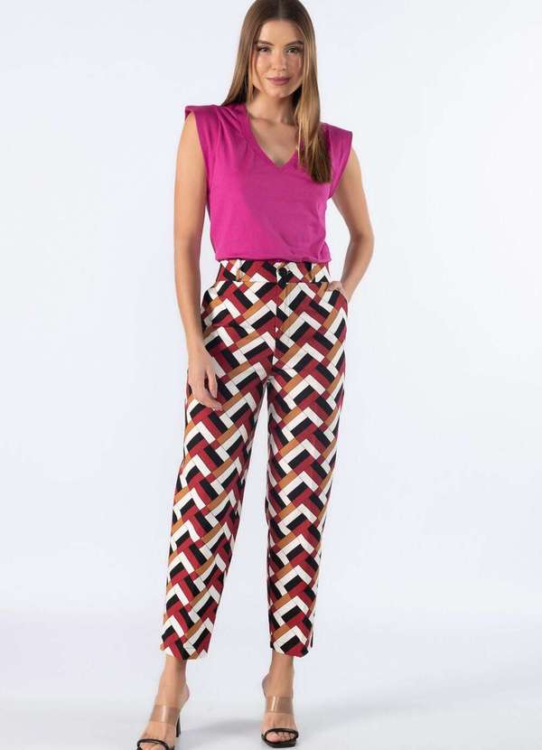 Lamis - Blusa Muscle com Detalhes Canelado e Decote V Lilas