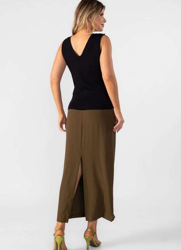 Lamis - Blusa Regata Decote em V Preto 3