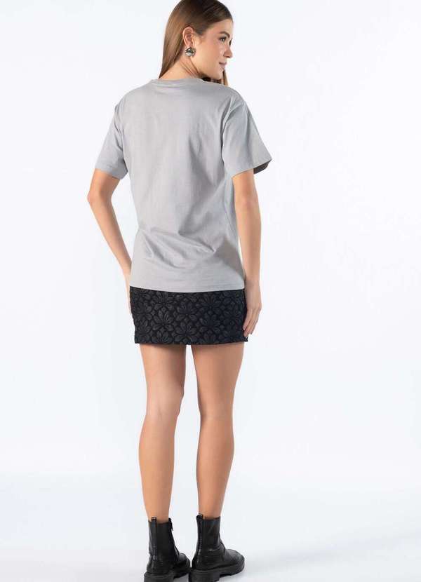 Lamis - Blusa Tshirts Estampa Glow Up Cinza 4