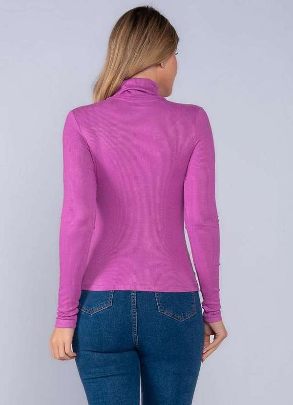 Lamis - Blusa Viscose Pedraria Manga Longa Roxo 4