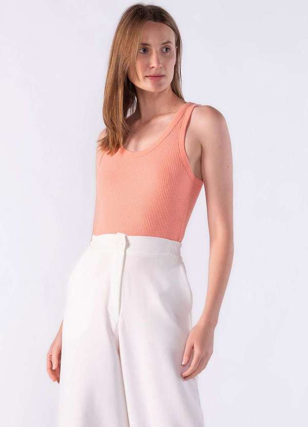 Lamis - Body Regata Canelado Salmao 2