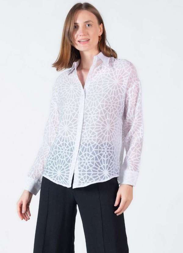 Lamis - Camisa com Transparencia Oversized Off White 2