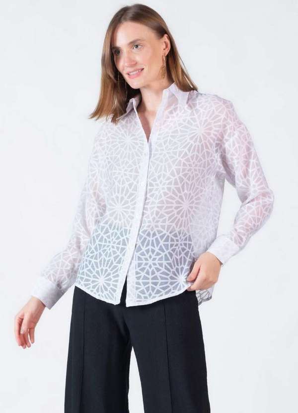 Lamis - Camisa com Transparencia Oversized Off White 3
