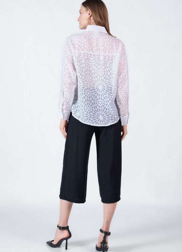 Lamis - Camisa com Transparencia Oversized Off White 4