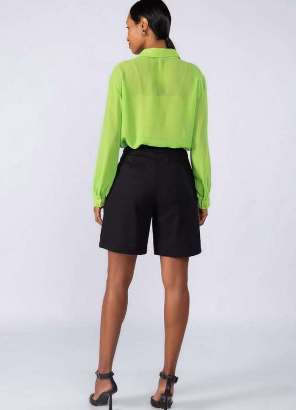 Lamis - Camisa Crepe Social Lisa Basica Verde 4