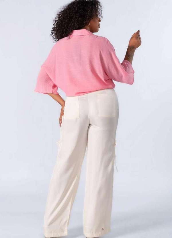 Lamis - Camisa em Viscose de Amarracao Rosa 4