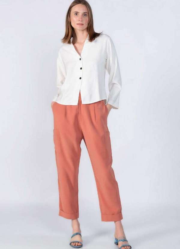Lamis - Camisa em Viscose Gola Slim Branco