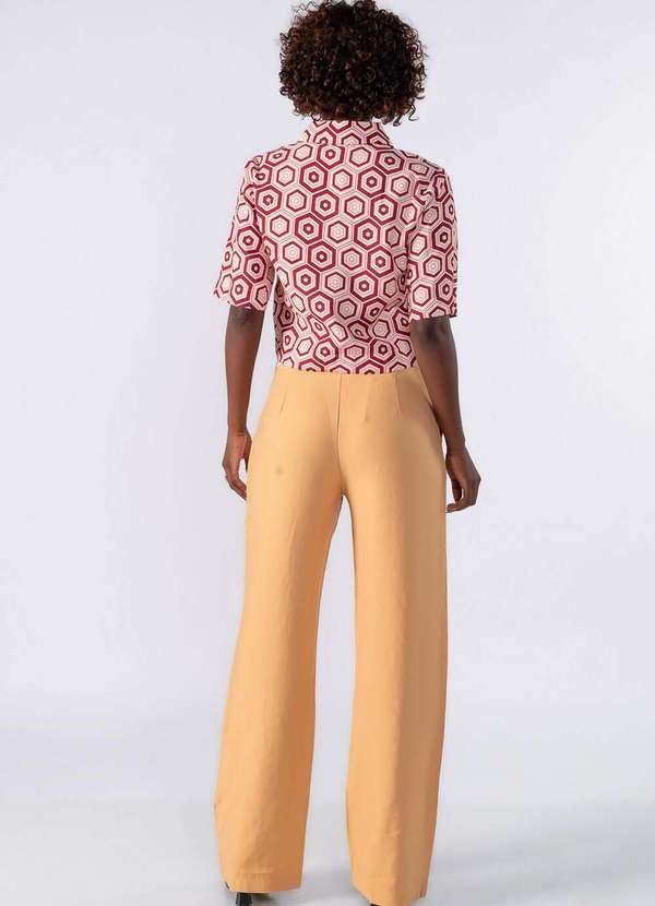 Lamis - Camisa Estampada Manga Curta Rosa 4