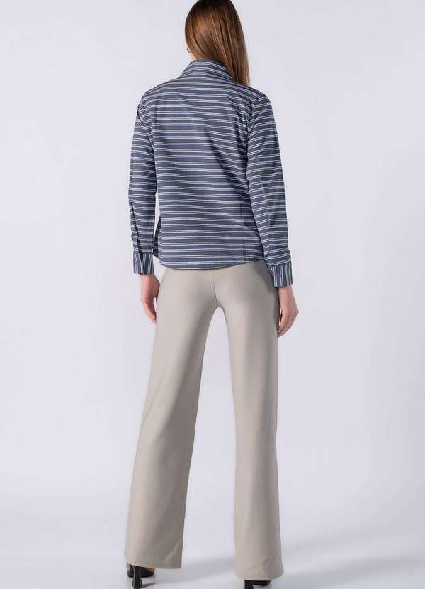 Lamis - Camisa Listra Horizontal Colorida Fundo Grafite Azul 4