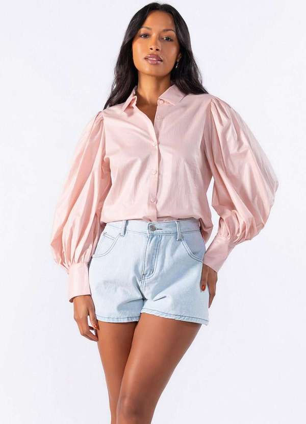Lamis - Camisa Manga Bufante Rose
