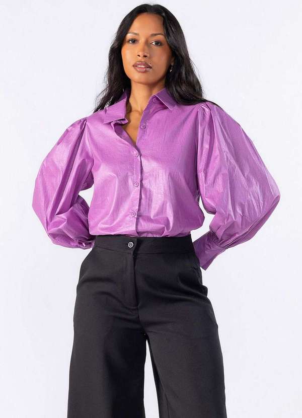 Lamis - Camisa Manga Bufante Roxo 2