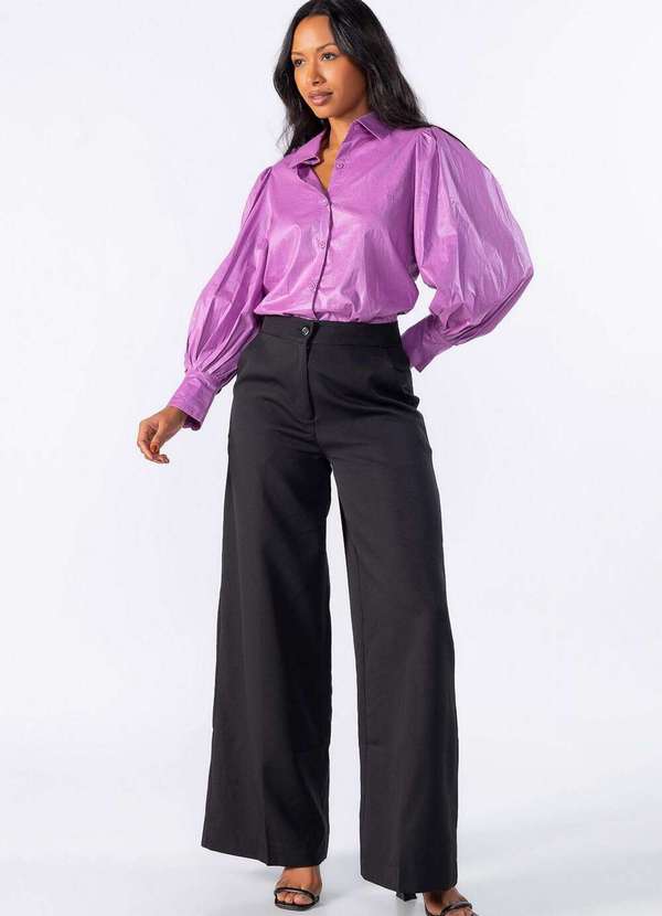 Lamis - Camisa Manga Bufante Roxo 3
