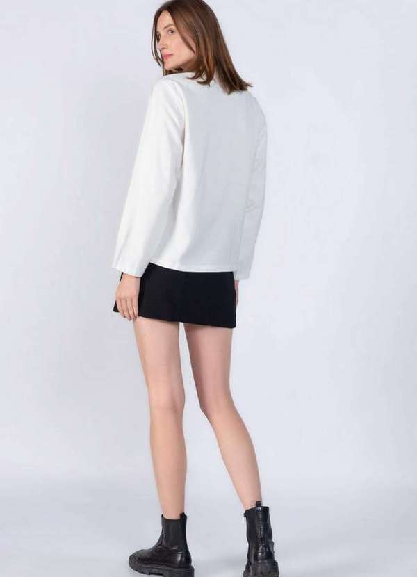 Lamis - Camisa Viscose Gola Longa e Botoes Branco 4