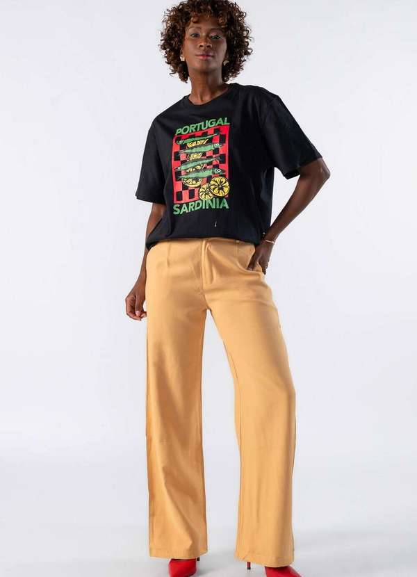 Lamis - Camiseta Blusa Estampa Portugal Preto