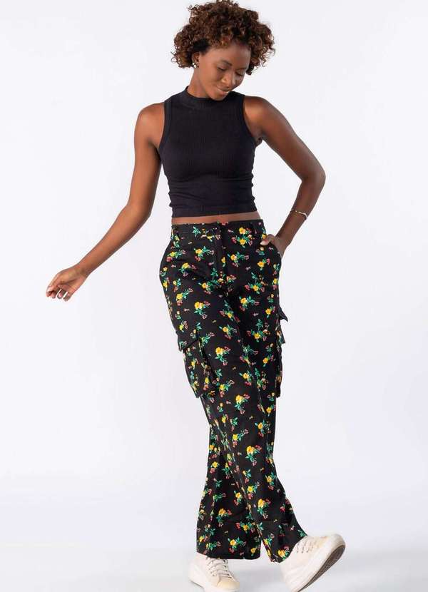 Lamis - Cropped Regata Gola Alta Preto