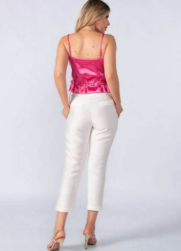 Lamis - Cropped Renda com Ajuste Rosa 4