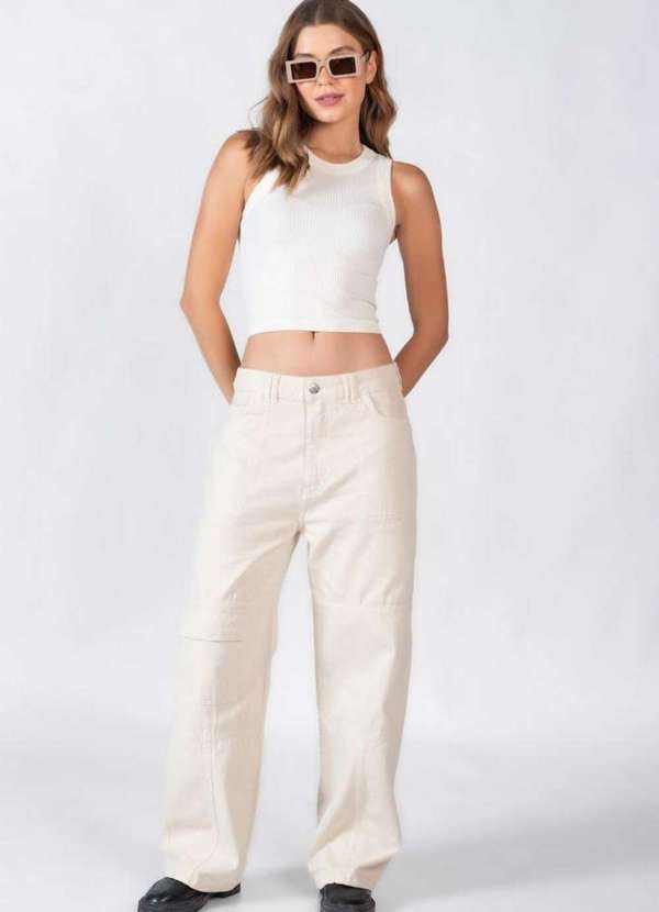 Lamis - Regata Basica Canelada Creme