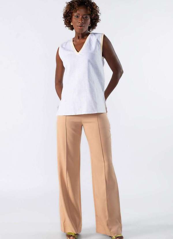 Lamis - Regata Bicolor Fenda Lateral Branco