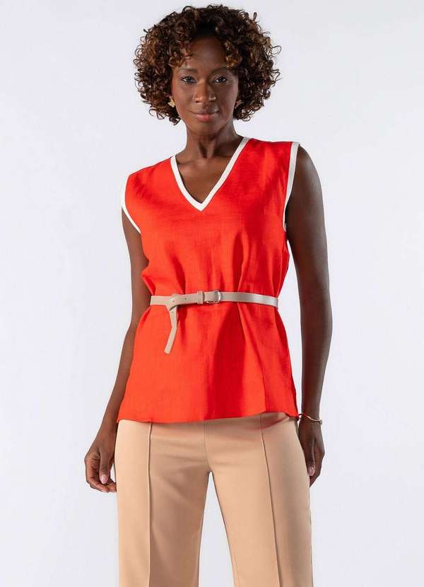 Lamis - Regata Bicolor Fenda Lateral Vermelho