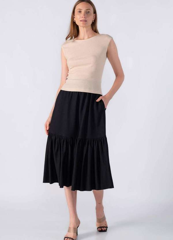 Lamis - Regata Canelada com Decote Costas Bege 2