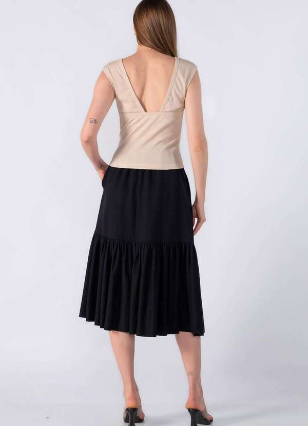 Lamis - Regata Canelada com Decote Costas Bege 4