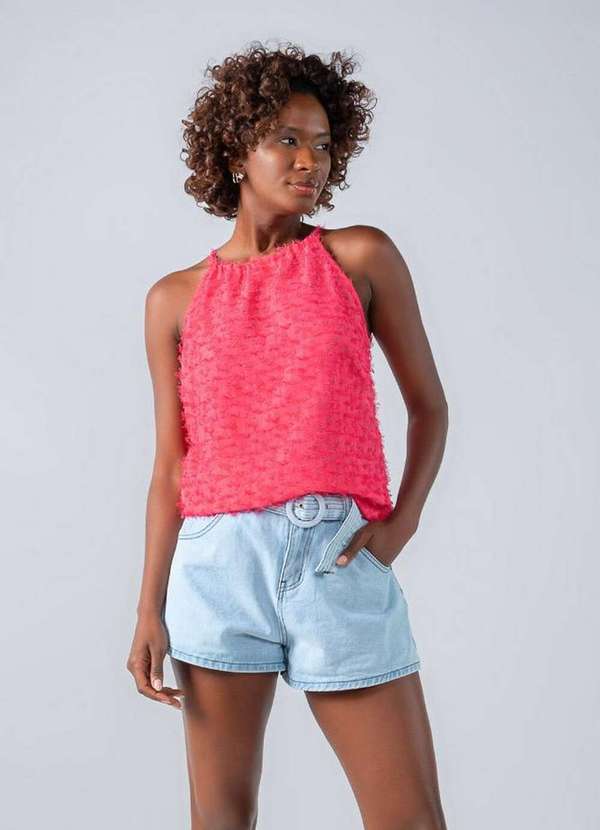 Lamis - Regata Crepe Texturizada Cava Americana Rosa 2