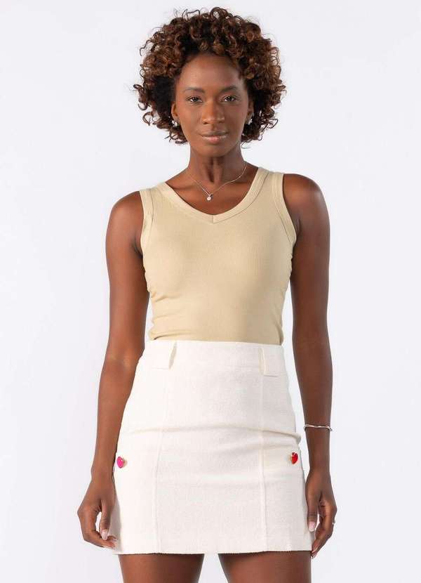 Lamis - Regata Decote V Canelada Verde Claro 2