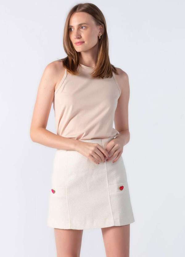 Lamis - Regata em Algodao Abertura Lateral Bege