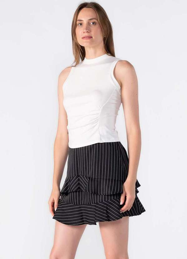 Lamis - Regata Raglan com Detalhe Acinturado Branco 3