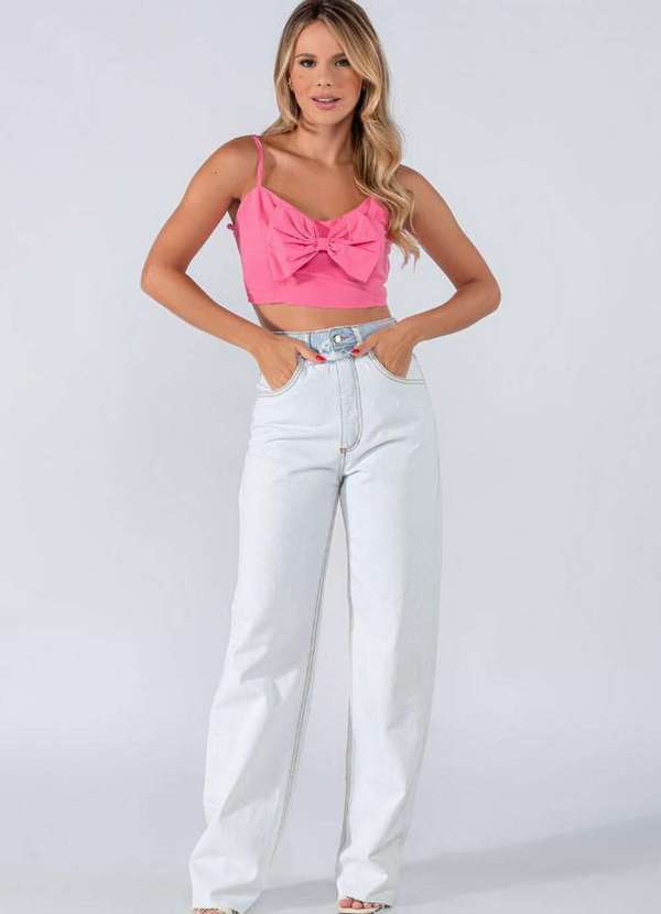 Lamis - Top Laço Frontal Rosa