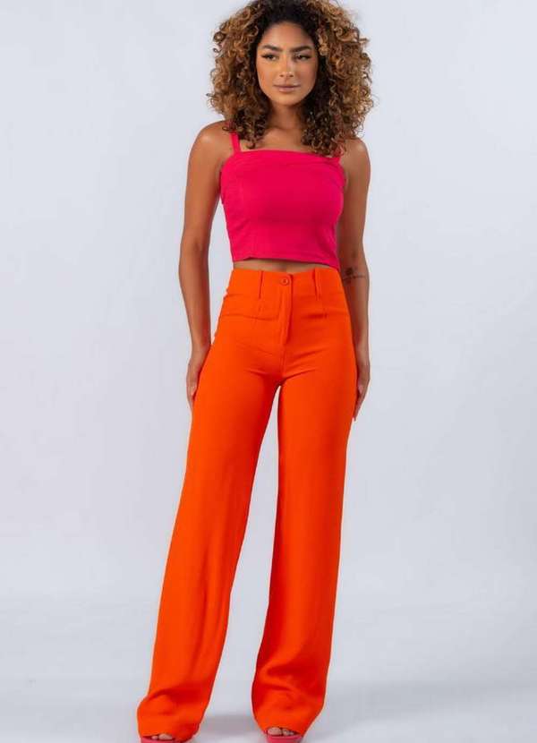 Lamis - Calca Alfaiataria Basica Laranja