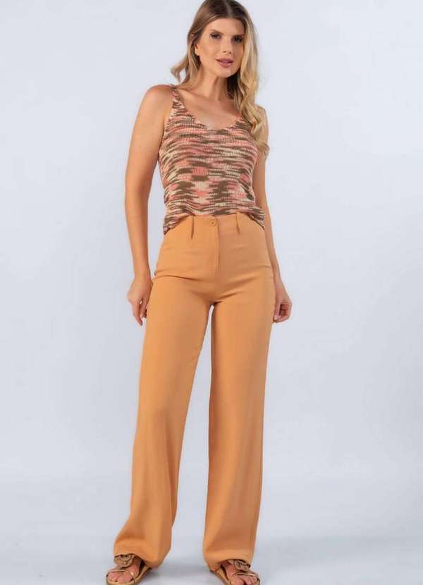 Lamis - Calca Alfaiataria Basica Caqui