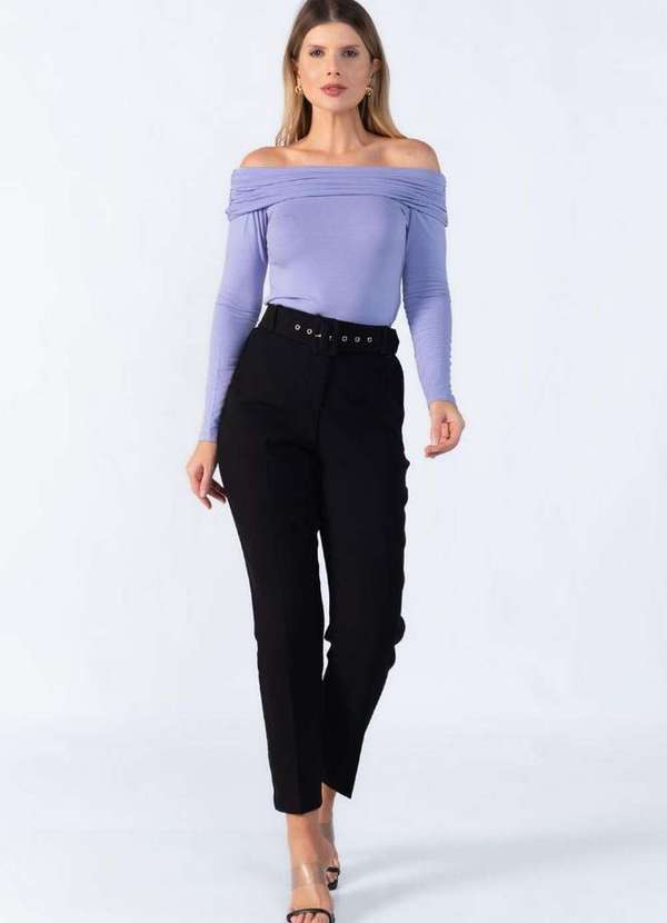 Lamis - Calca Alfaiataria Cintura Alta Preto