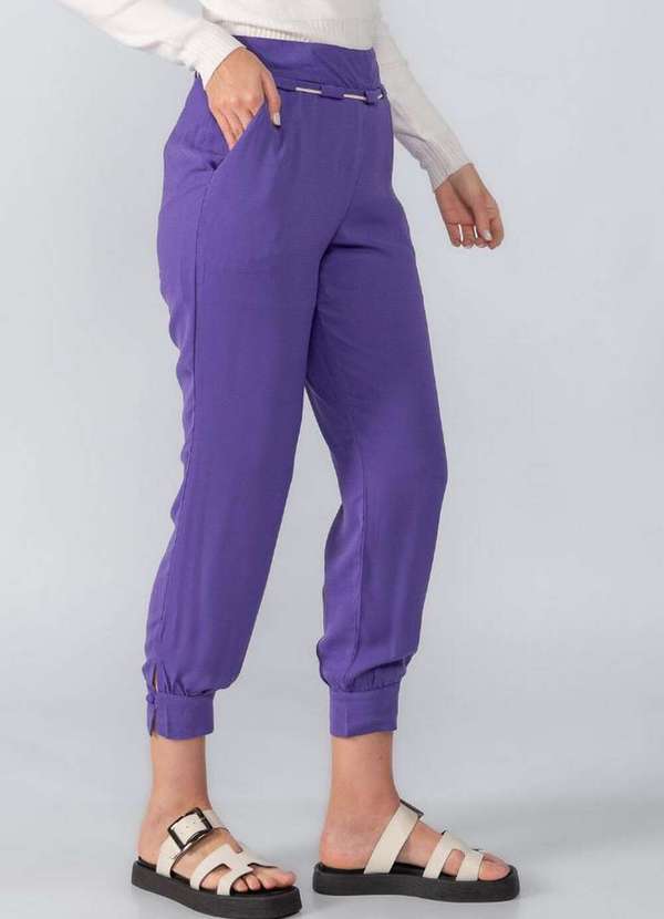 Lamis - Calca Botao na Barra Detalhe Cos Roxo 2