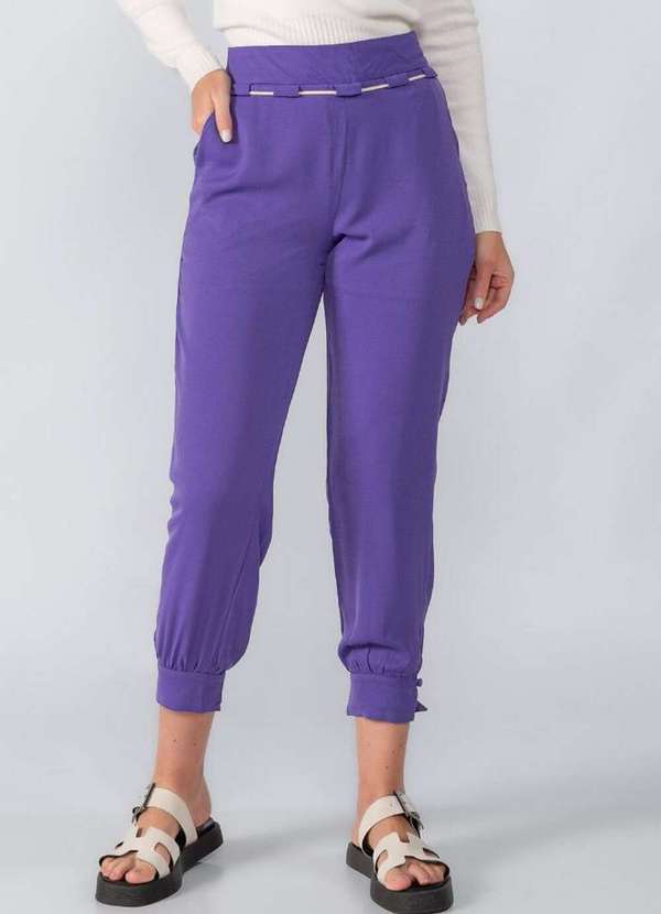 Lamis - Calca Botao na Barra Detalhe Cos Roxo 3