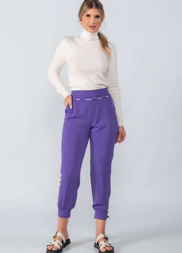 Lamis - Calca Botao na Barra Detalhe Cos Roxo 4