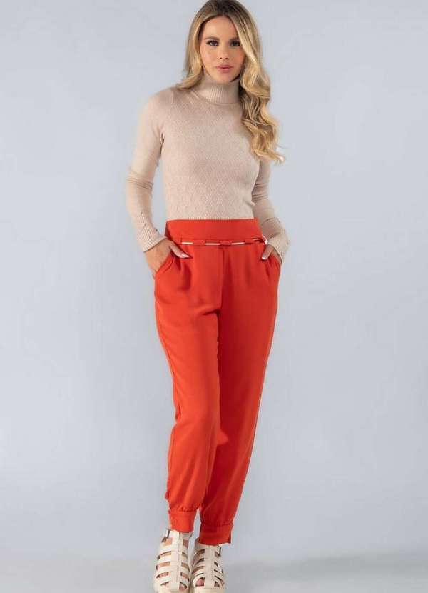 Lamis - Calca Botao na Barra Detalhe Cos Telha